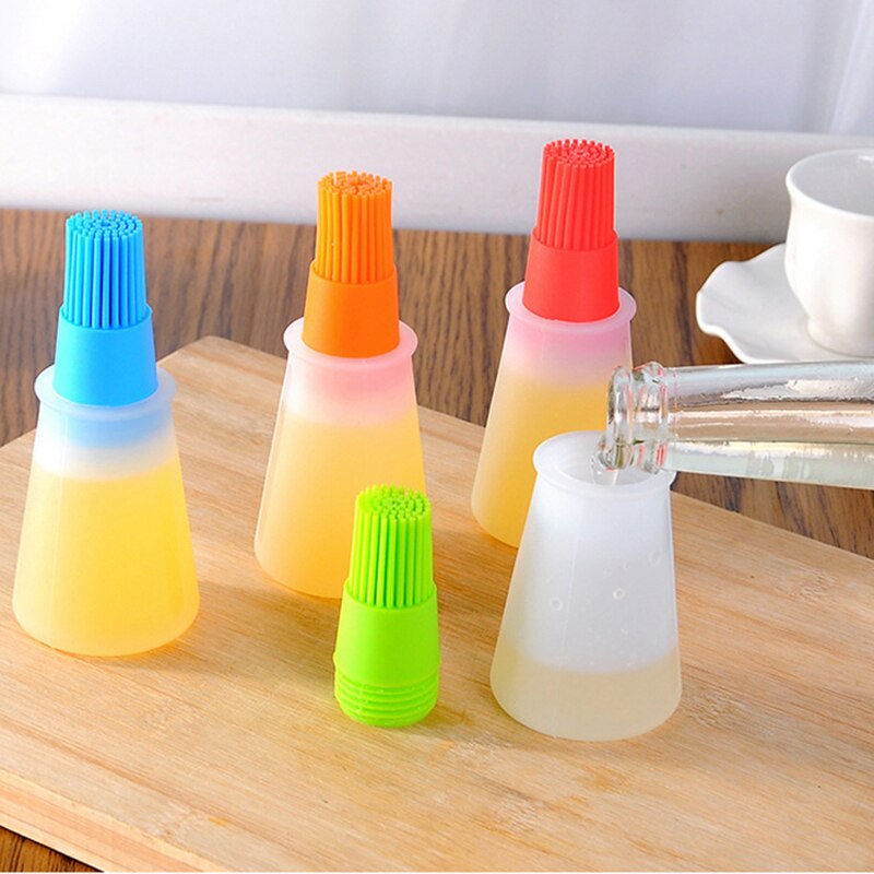 1Pc Colorful Silicone Oil Brush Baking Liquid Oil Pen Cake Butter Bread Pastry Brush BBQ Tools Safety Kitchen Basting Brush