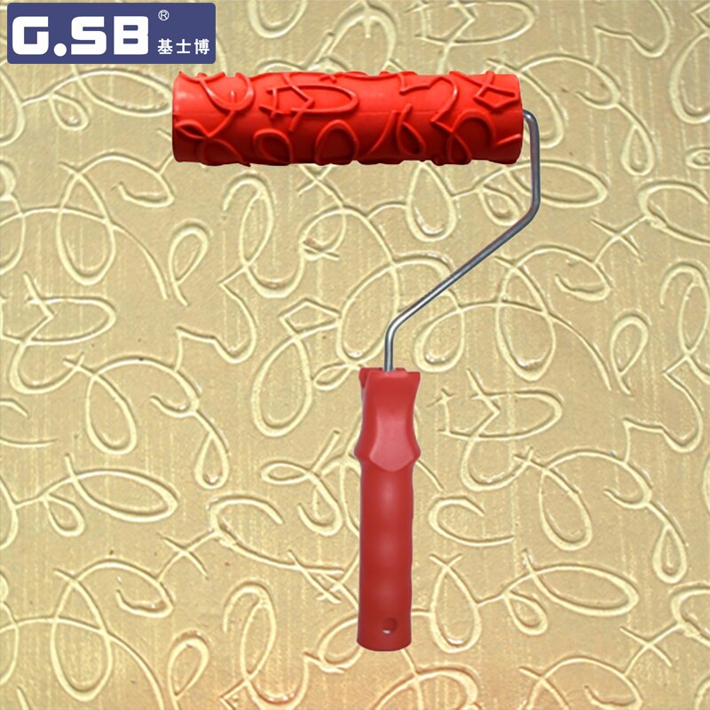 10 ''Patroon Verfroller voor Wanddecoratie Klassieke Baksteen Embossing Textuur Rubber Roller Decoratieve Huishoudelijke DIY Verf Art Tool voor Wanddecoratie (EG725T