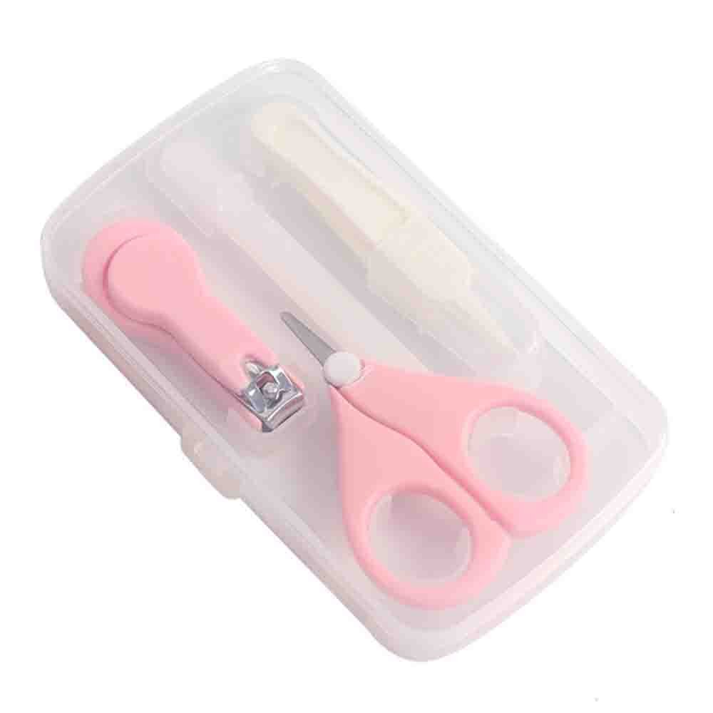 Tijeras de uñas para bebé, juego de combinación de lima de uñas de cuatro piezas, cortauñas de seguridad para bebé: Verde