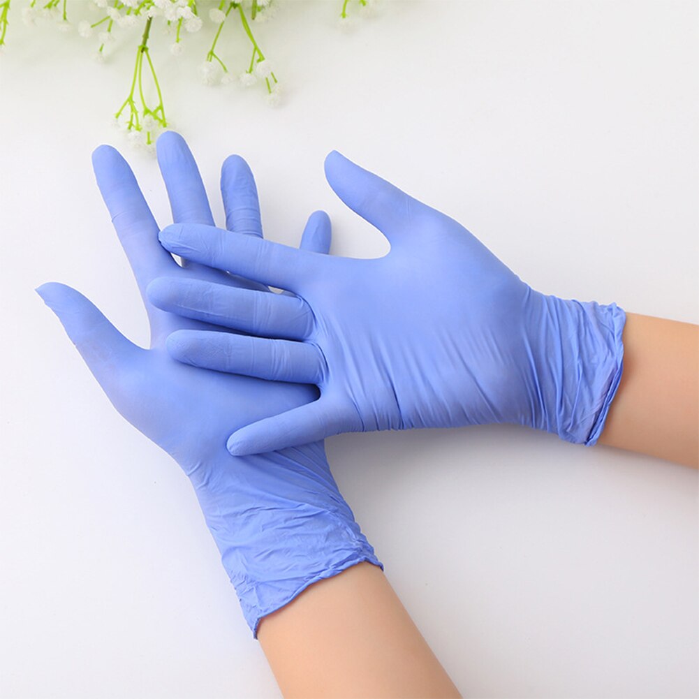 100 stk engangs latexhandsker til husholdningsrengøringsarbejde /mad/gummi/have holdbare handsker universelle fingerhandsker