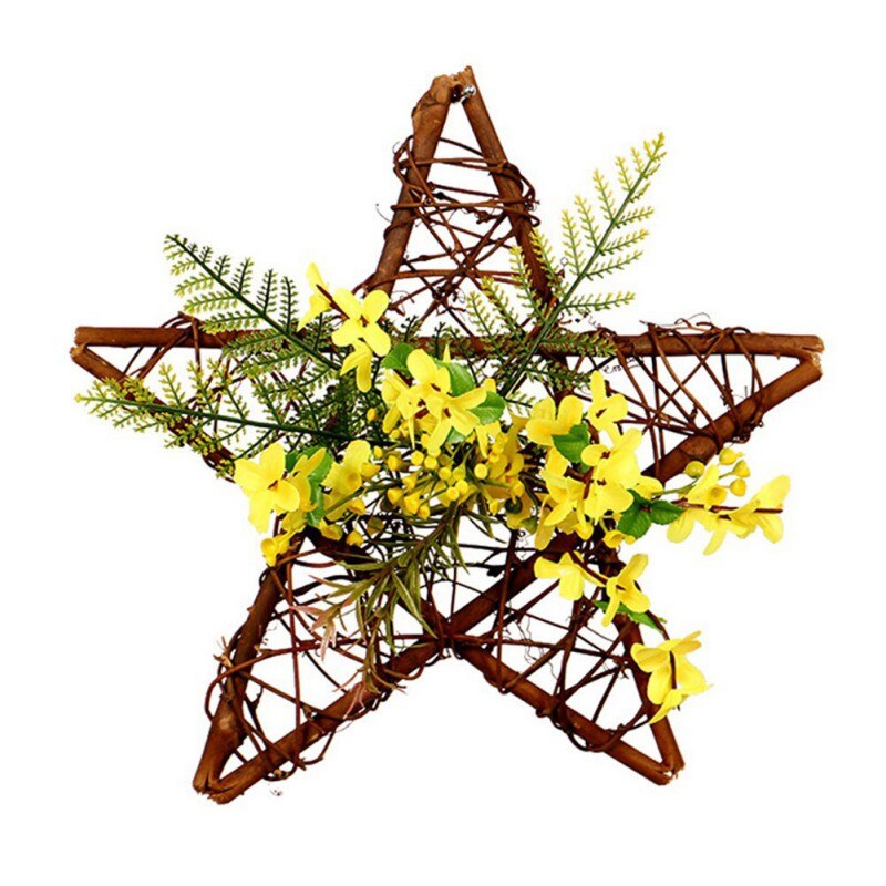 Artificial Five-pointed Star Flower Indoor Outdoor Garland Simulation Rose Easter Bouquet Mother's Day Home Decoration: Tyep G