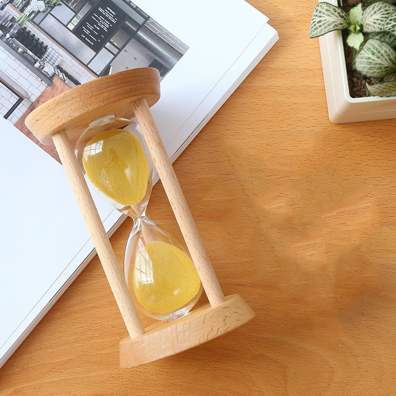 Uur Glas 30 Minuten Zand Zandloper, Ronde Houten Uur Glas Zand Timer Klok Voor Home Decor, zandloper Timer Kinderen