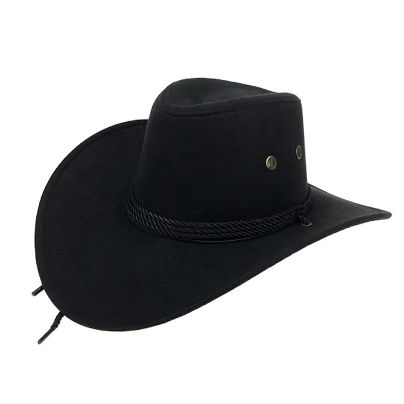 Sun Hat Faux Leather Cowboy Hat Men and Women Travel Caps Western Hats Chapeu Cowboy 9 colors: Black