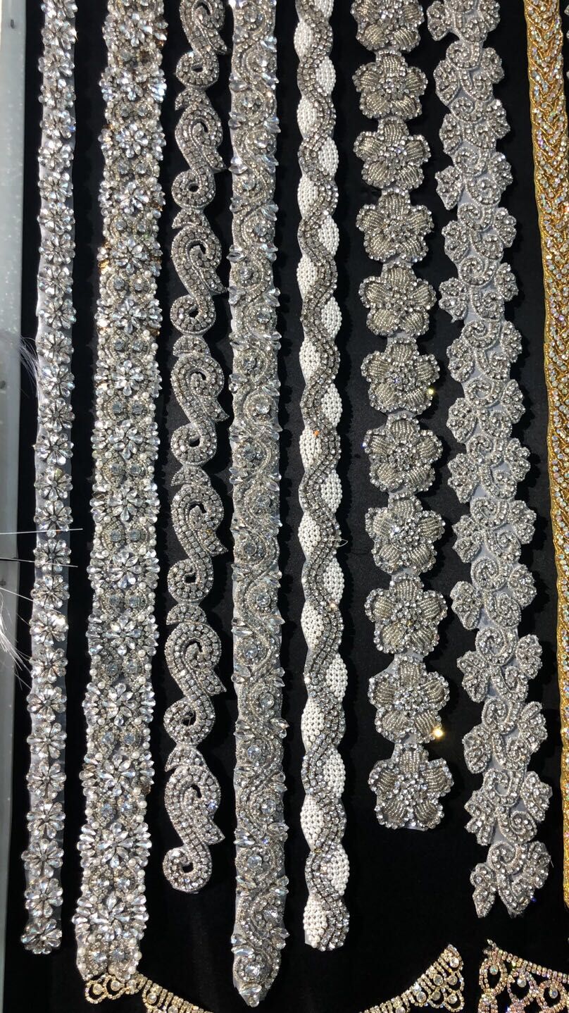 Cinturón de cuentas de cristal extraíble, vestido de graduación, cinta de faja de satén, vestidos de novia, cintura desmontable, cinta de vestido de Graduación