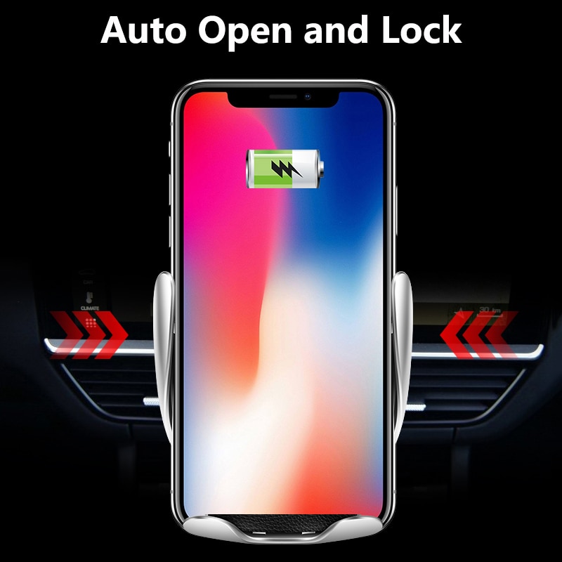 Drahtlose Auto Ladegerät für iPhone Samsung Huawei Smart Auto Clamp 10W Qi Schnelle Lade Auto Montieren Drahtlose Telefon Ladegerät halter 10W