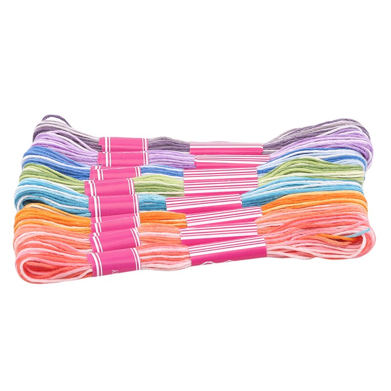 Cross Stitch Thread The Unique Style 7 Cross Stitch Cotton Embroidery Thread Floss Sewing Skeins Craft Different Gradient Color: 7