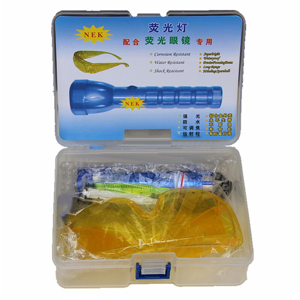 Automobile Fluorescent Leak Detection Tool Auto Air Conditioning Repair Tool R134a Refrigerant Gas A/C Leak Test Detector