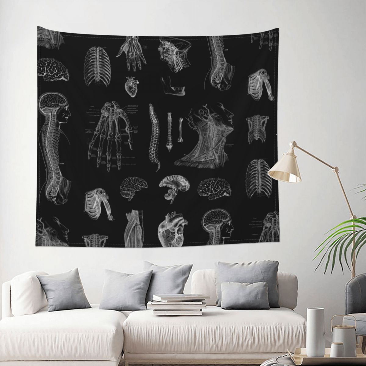 Arazzo Murale Fenice Stile Bohémien - Tapestry Con Uccello Magico Per Decorazione Parete, Copriletto O Tovaglia (70x100 Cm)