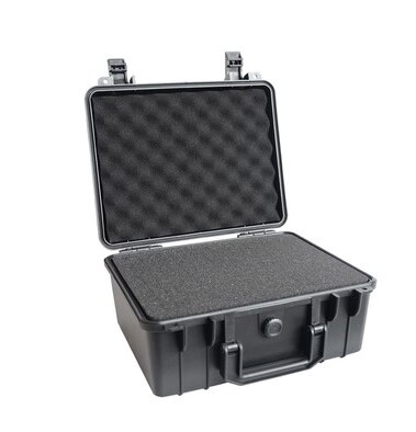 280x240x130mm Safety Instrument Tool Box ABS Plastic storage Toolbox Sealed Tool case box With Foam Inside 4 color: black with foam