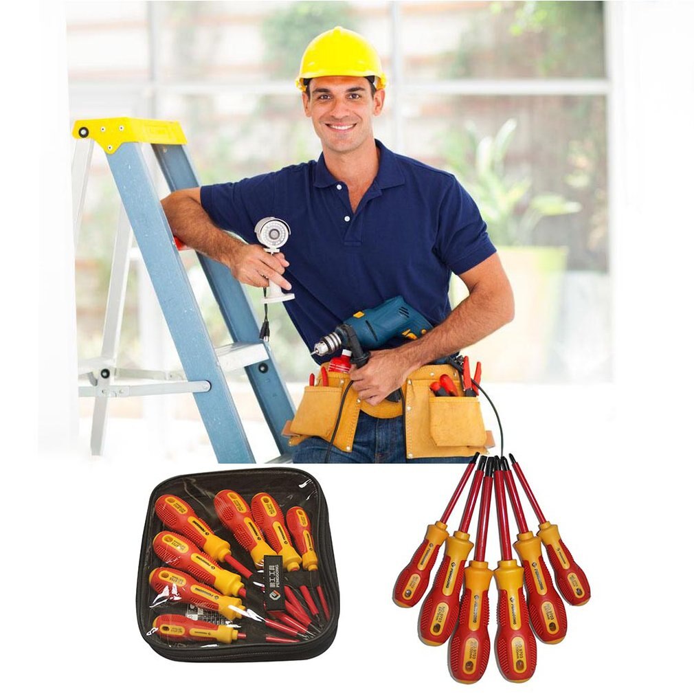 Durable 7PCS/SET Multifunctional Electrical Insulation Screwdriver Combination Tool Utilities Installation Maintenance Tool