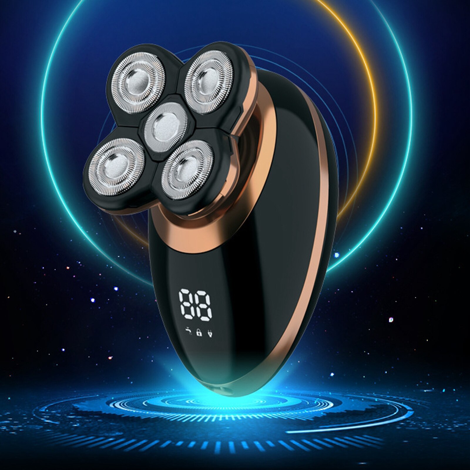 5 IN 1 Electric Shaver for Men USB Rechargeable Bald Head Hair Trimmer Shaving Machine Wet Dry Use LCD display