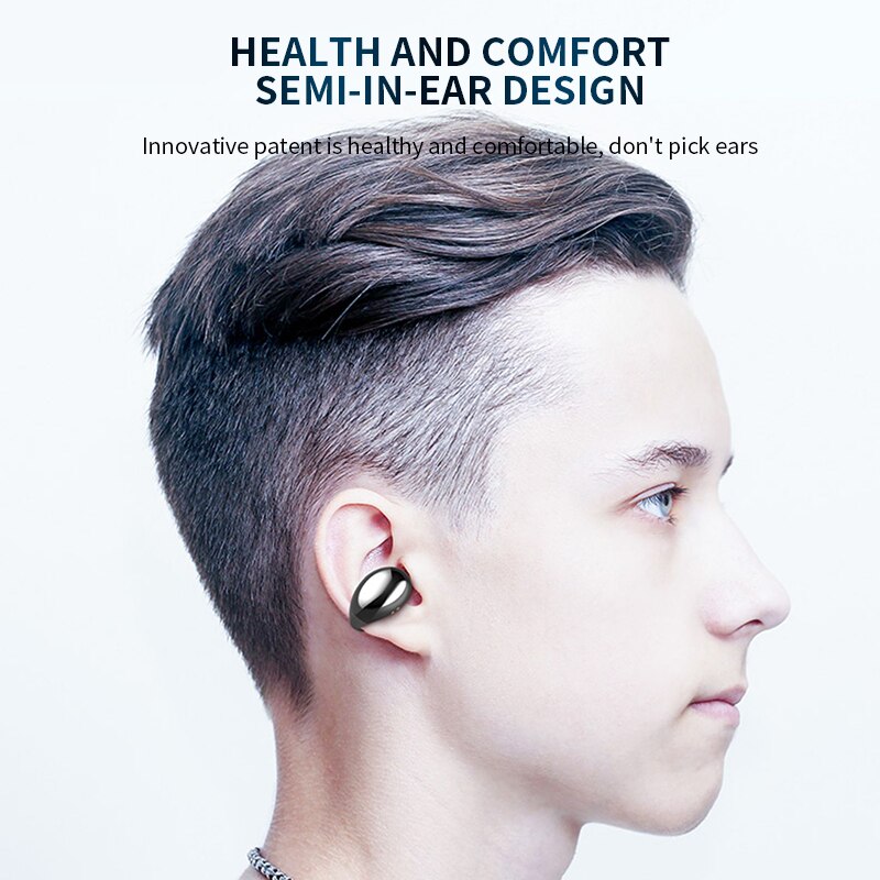 S19 Conduzione Ossea Auricolare Bluetooth Indolore Indossare Auricolari Appeso Semi In Ear Auricolare 2200 MAh Accumulatori E Caricabatterie Di Riserva Auricolari Sport