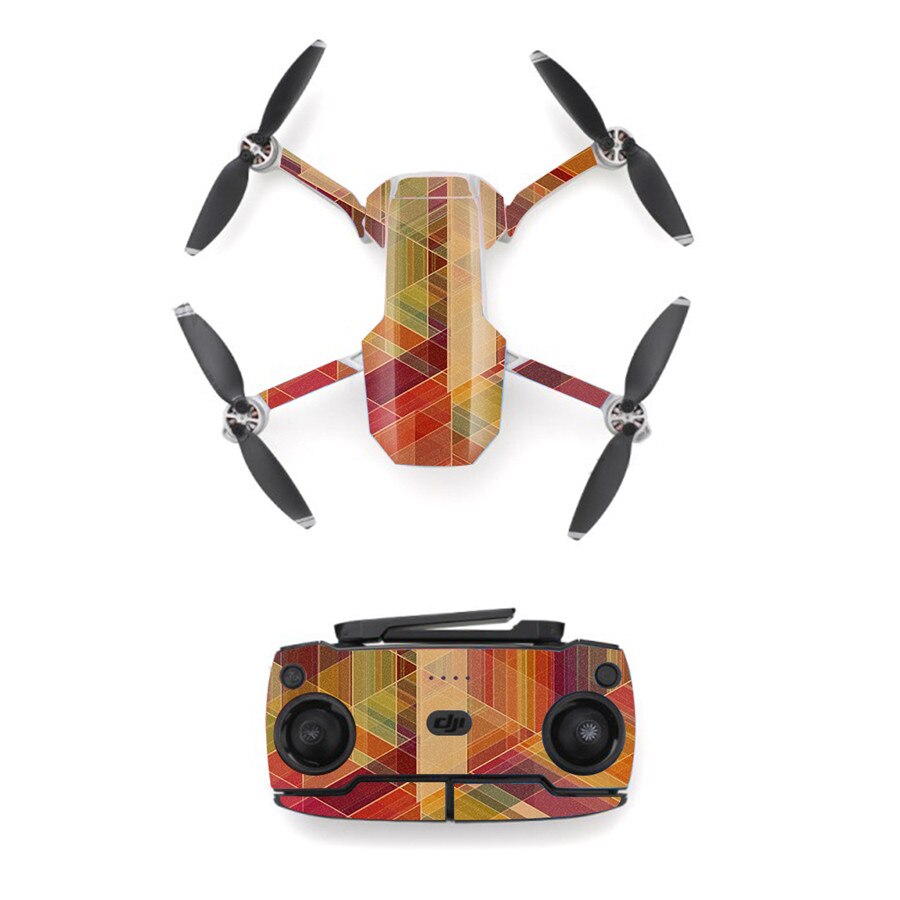 Pegatina de piel de estilo de línea hermosa para Mini Dron DJI Mavic y control remoto, calcomanía de vinilo, cubierta de piel, 13 estilos disponibles: Style 1