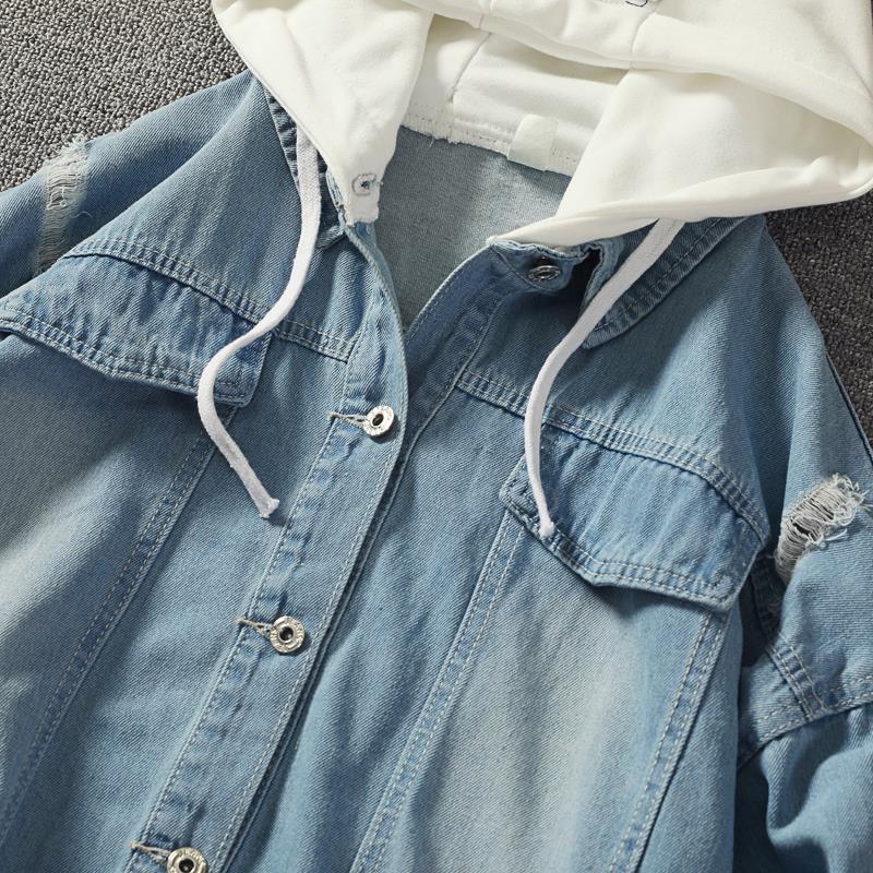 Dimusi höst herr jeansjacka hip hop tunn sliten jeansjacka herr jeans jacka ytterkläder manliga cowboyrockar 3xl,ta294