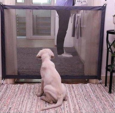 110cm Hond Hek Gate Veilig Guard Veiligheid Behuizing Hond Omheining Hond Poort De Ingenieuze Mesh Magic Huisdier Gate isolatie Netwerk