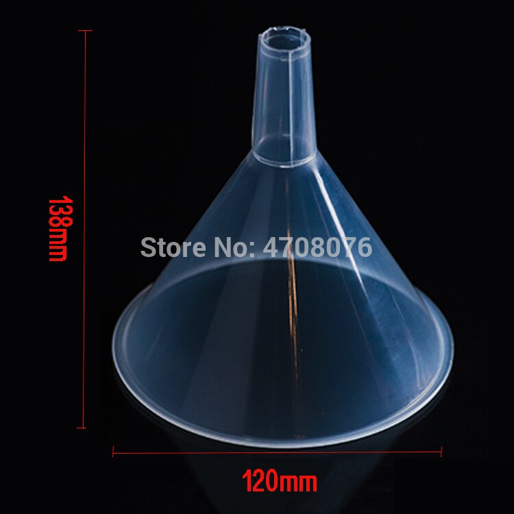 Entonnoir en plastique PP transparent pour laboratoire, cuisine, garage, ouverture de alimentaire, 2 lots/paquet