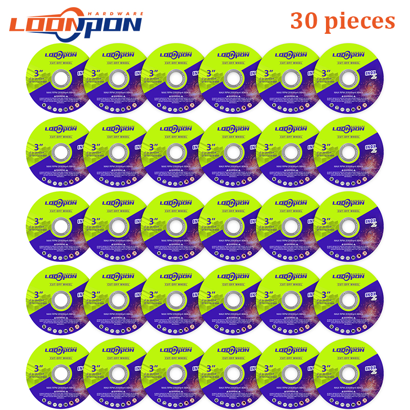 Loonpon 3 Zoll/75 mm Metall-Trennscheibe, Trennscheiben, Kreissägeblatt, Schleifscheiben, Winkelschleifer, Rad für Edelstahl: Grün