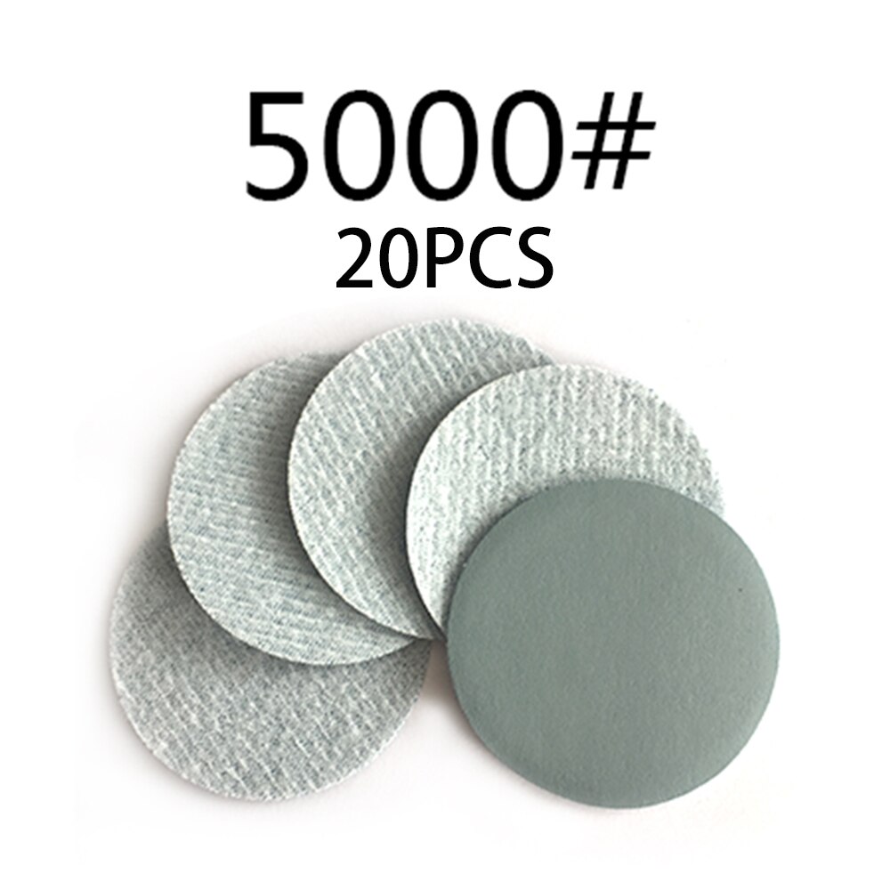 Discos de lijado de herramientas equipo de cerámica 20 piezas gancho y lazo de papel de lija 400-10000 arena: 5000