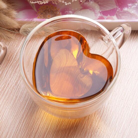 Heat Resistant Double Wall Glass Cup Beer Coffee Cups Drink Mug Tea Mugs Home Office Transparent Drinkware: D 240ml