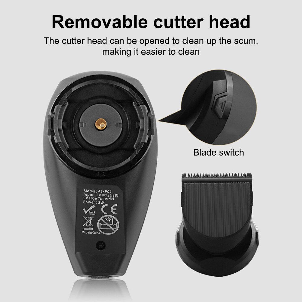 Rotatable Hair Clipper Strong Power Tool Haircutter ABS 360° Blue Flexible Mute Hair Clipper Hair Trimmer For Men
