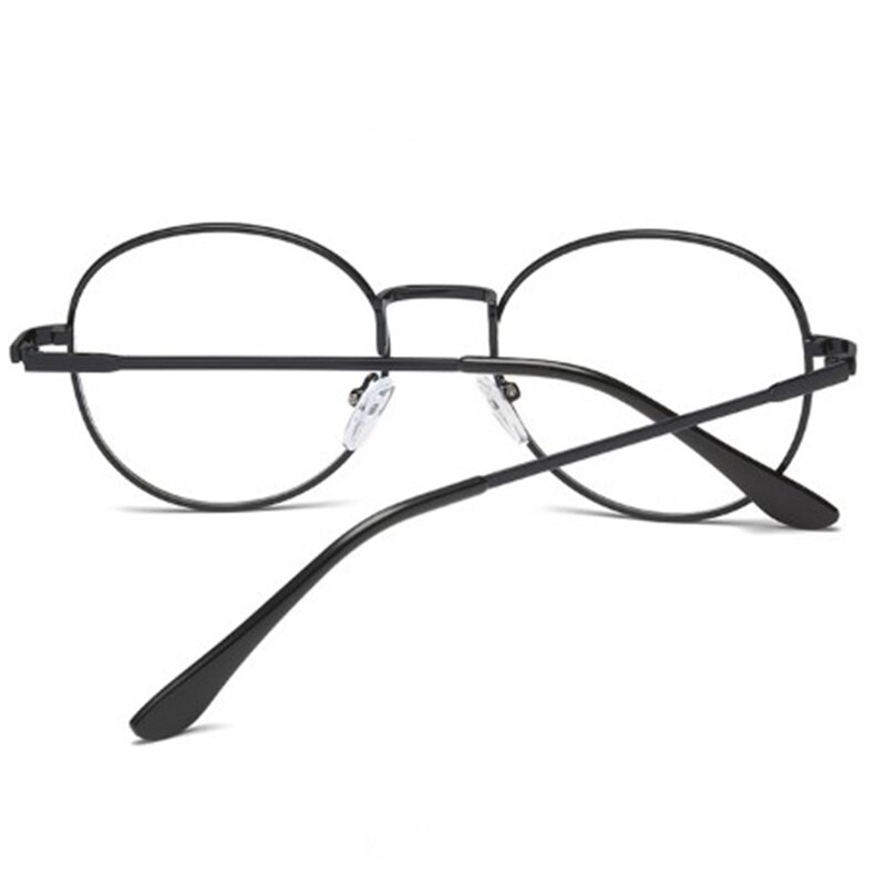 Anti-blue light Computer Eyeglasses Metal Frame Men Women Spectacles Round Eyewear Plain Glasses