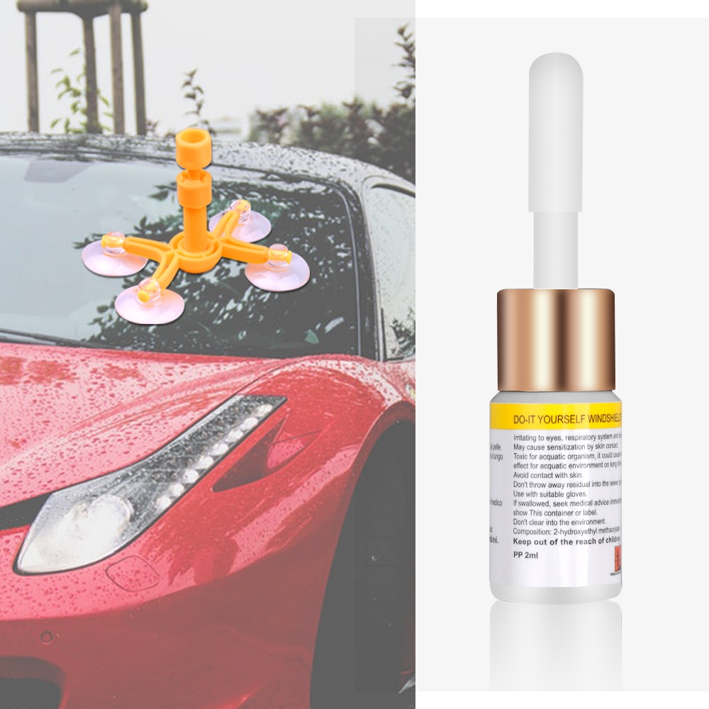 Vidrio para ventanas automáticas Kit de reparación de parabrisas DIY herramienta de reparación de parabrisas para el coche restaurar grieta dividida o rasguño para el vidrio del coche o el hogar