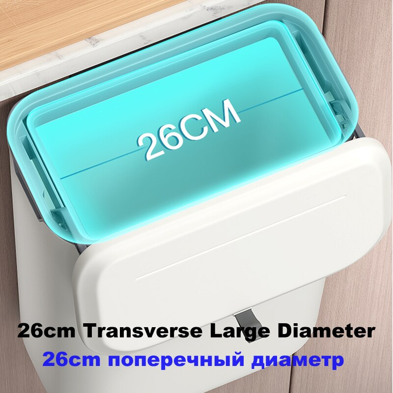 Wall Mounted Hanging Trash Bin For Kitchens Cabinet Door With Lid Kitchen Trashs Bin Garbage Cans Counter Bins Trash Can Kitchen