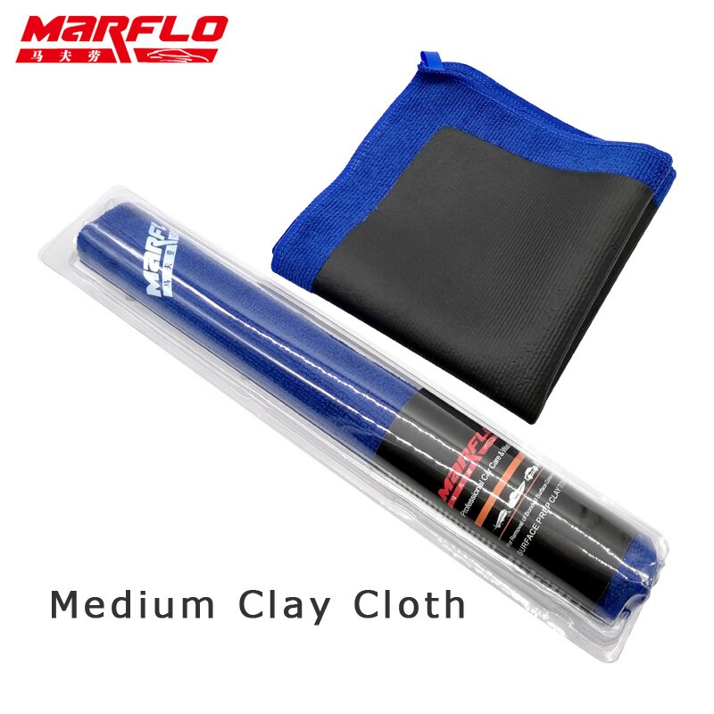 Paint Care Magic Klei Handdoek Microfiber Doeken Borstels Klei Bar Wasstraat Verf Reiniging Marflo Auto Detailing Polijsten Doek: BLue Medium Towel