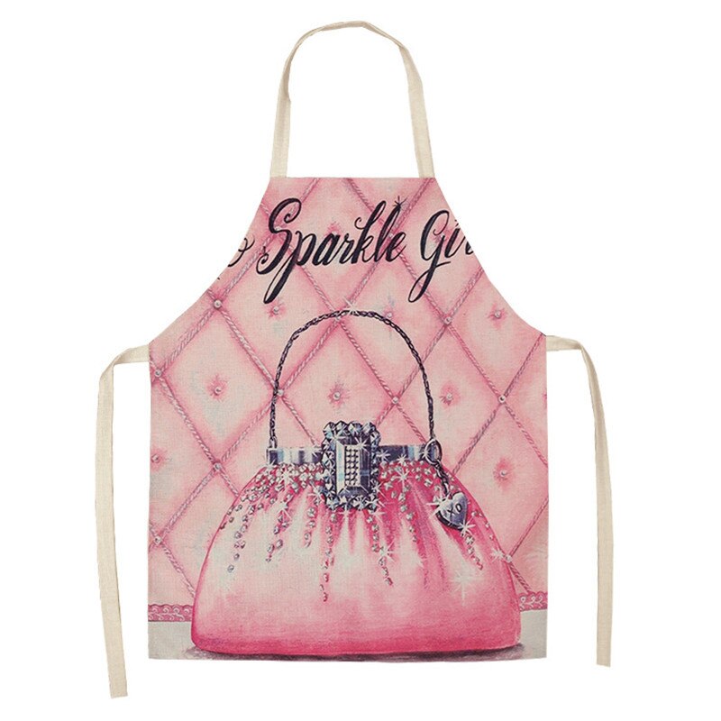 Vintage väska klänning skor köksförkläden för kvinnor bomull linne husmanskost bakning midja haklapp pinafore rengöringsverktyg: 3 / 66 x 47cm
