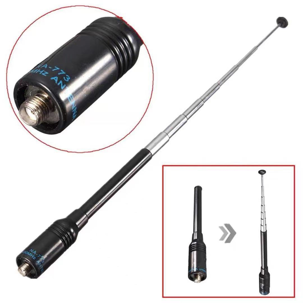 Handheld Telescopische Antenne NA-773 SMA-F UHF + VHF voor BAOFENG UV-5R/82/B5/B6 888S Accessoires