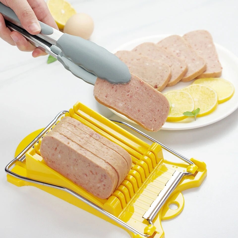 Lunch Vlees Slicer Rvs Fruit Ei Ham Slicer Multifunctionele Kaas Banaan Eten Cutter Ei Snijgereedschap Keuken Tool