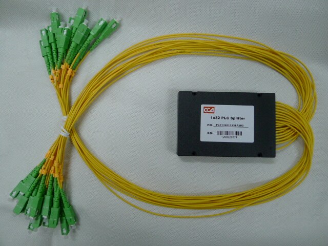 1*32 CATV Fiber Optic PLC Splitter pigtail,singlemode with SC/APC connector for FTTH,1x32 ODN box module