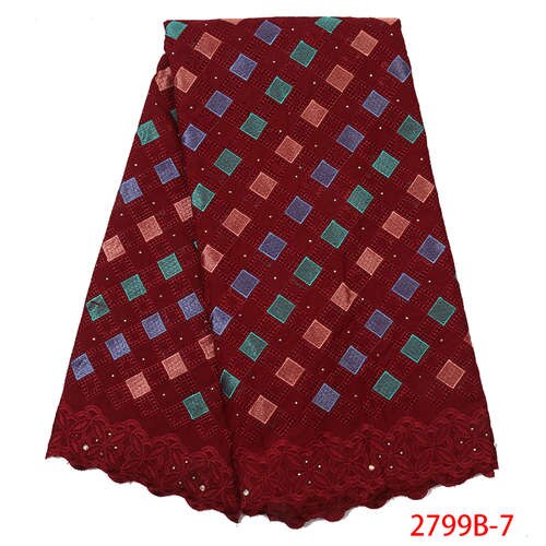schweizer Schleier spitze schwarz Afrikanische spitze schweizer spitze baumwolle mit steinen kleider für frauen KS2799B-2: Bild 7