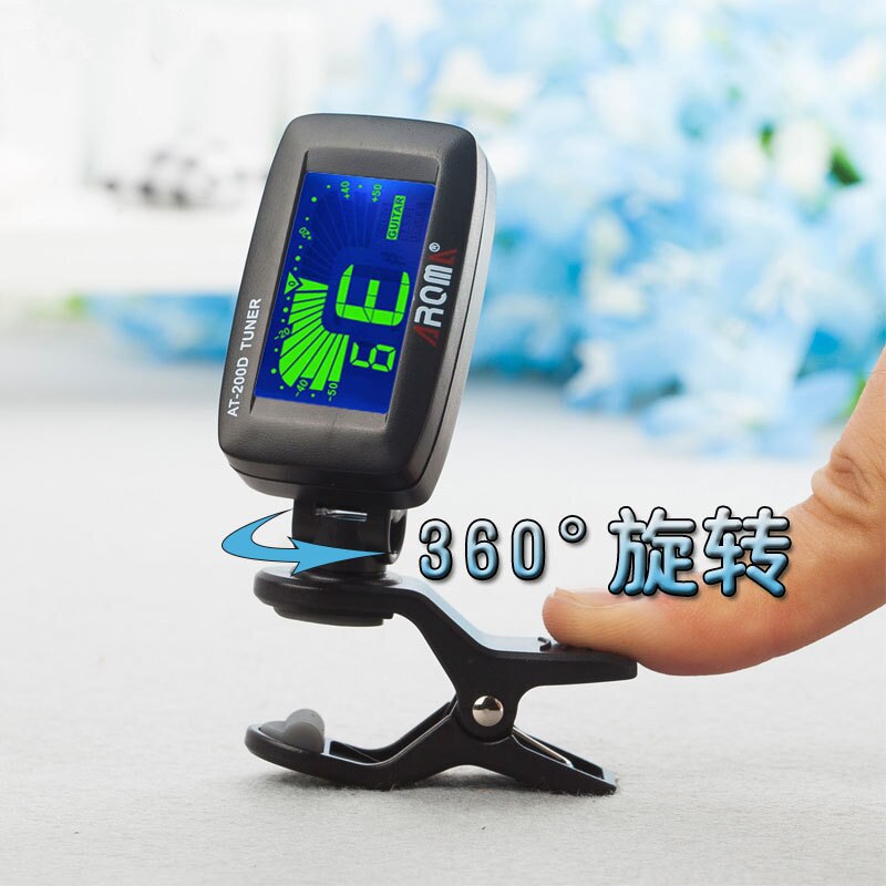 Guitar Tuner Universal Clip On with Digital Chromatic LCD for Acoustic Guitar Bass Ukulele Violin Tuning Tuner