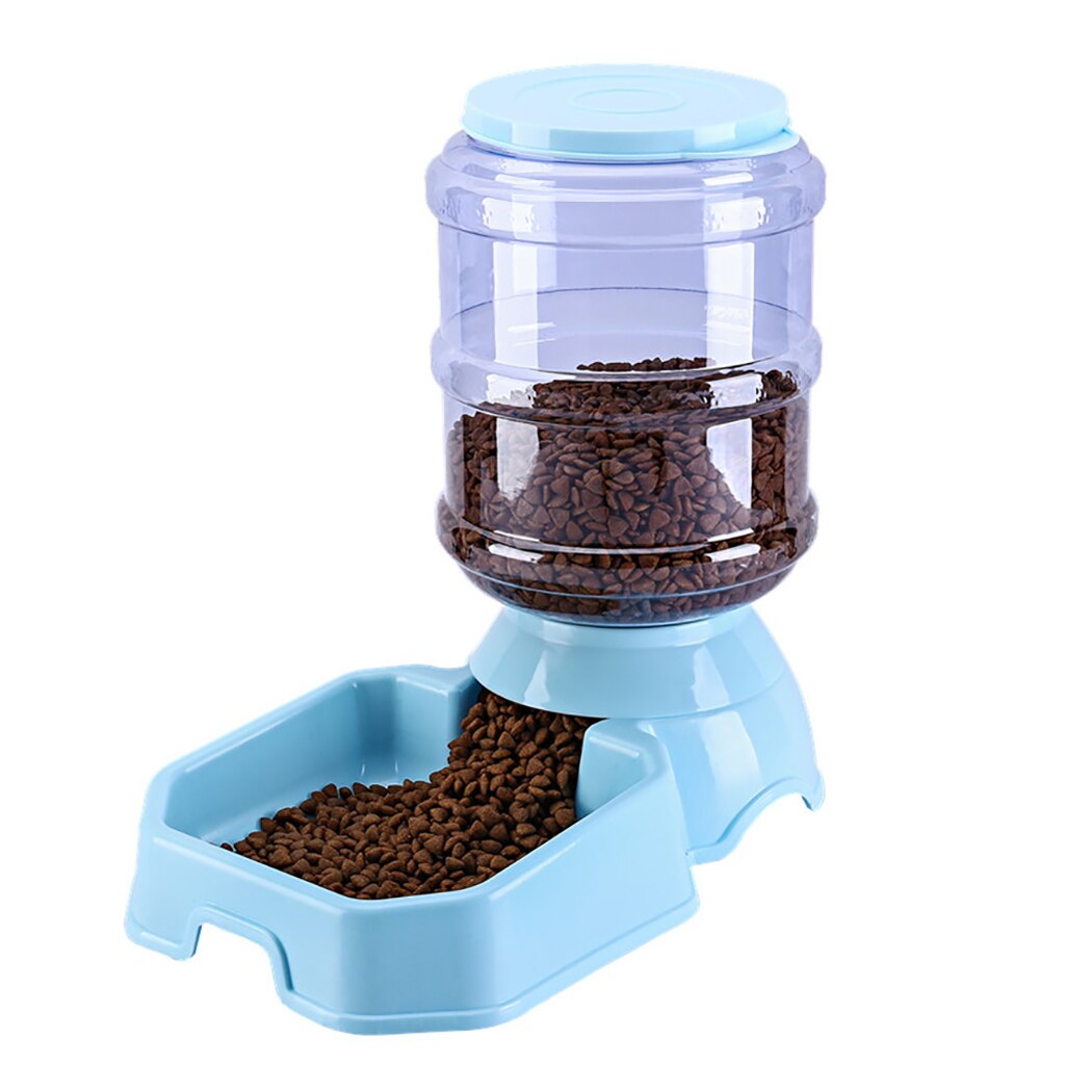 Hund automatisk vattenmatare 3.8l matförvaring hink katt vatten dispenser liten teddy husdjur matning vattning leveranser: 1