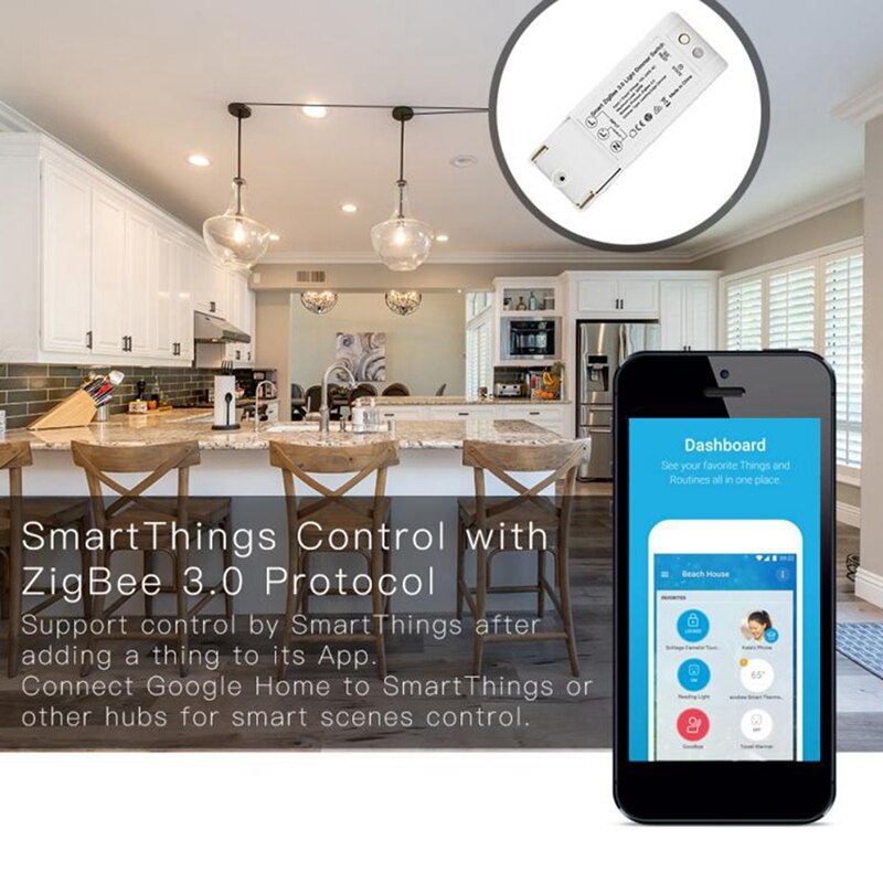 ZigBee intelligent 3.0 variateur de lumière bricolage maison intelligente interrupteur modifié pour Echo Plus Alexa SmartThings télécommande App