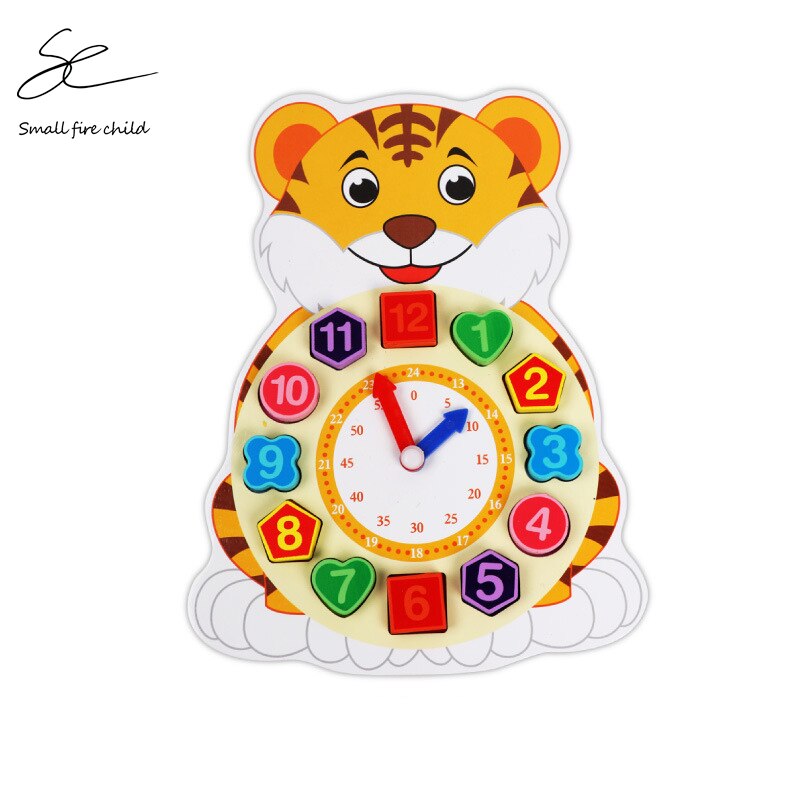 Babyspeelgoed dierenklok kralen doolhof houten speelgoed digitale klok kralen accessoires kinderspeelgoed voor kinderen figuur blokken