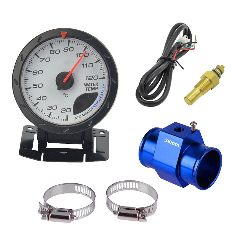 Dragon 60MM Auto Car Water Temp Gauges Whire Face Stepping Motor 20-120 Celsius Temperature Meter: Auburn