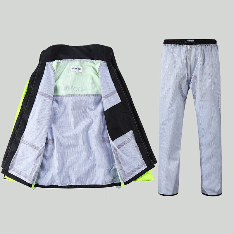 SINOLL Motorcycle Raincoat+Rain Pants Motorcycle Rain Suit Waterproof Motorcycle Rain Jacket Poncho Riding Motorbike Rain Coat