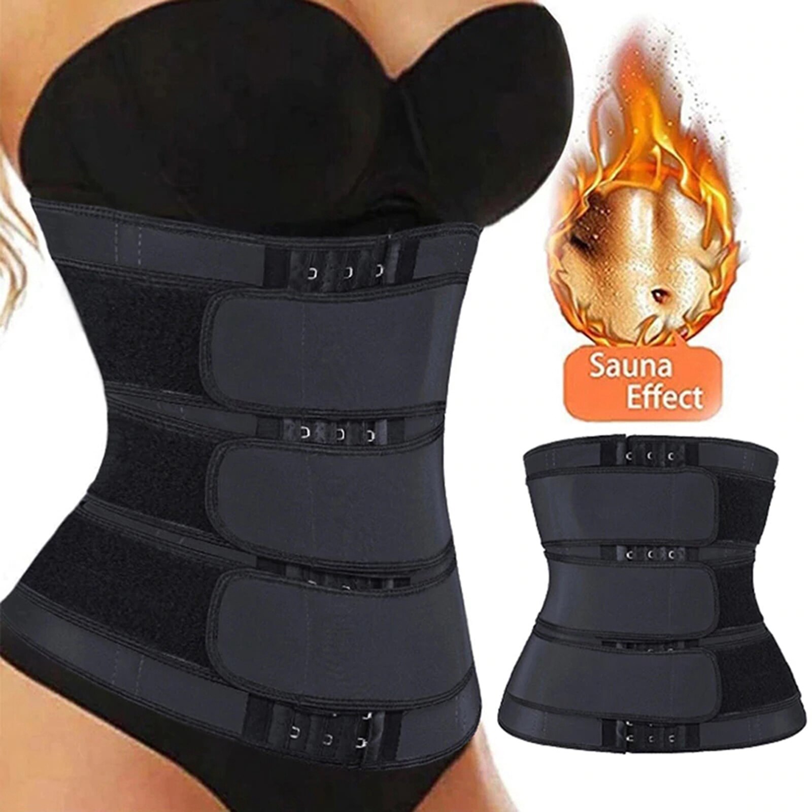 Womens Taille Trainer Corset Trimmer Riem Taille Cincher Body Shaper Sport Gordel Riem: Black XXL