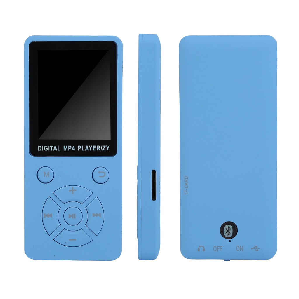 1.8- tums bluetooth-högtalarknapp  mp3 spelare stöder 32gb expansions mini bärbar walkman med radio fm-inspelning 13 språk
