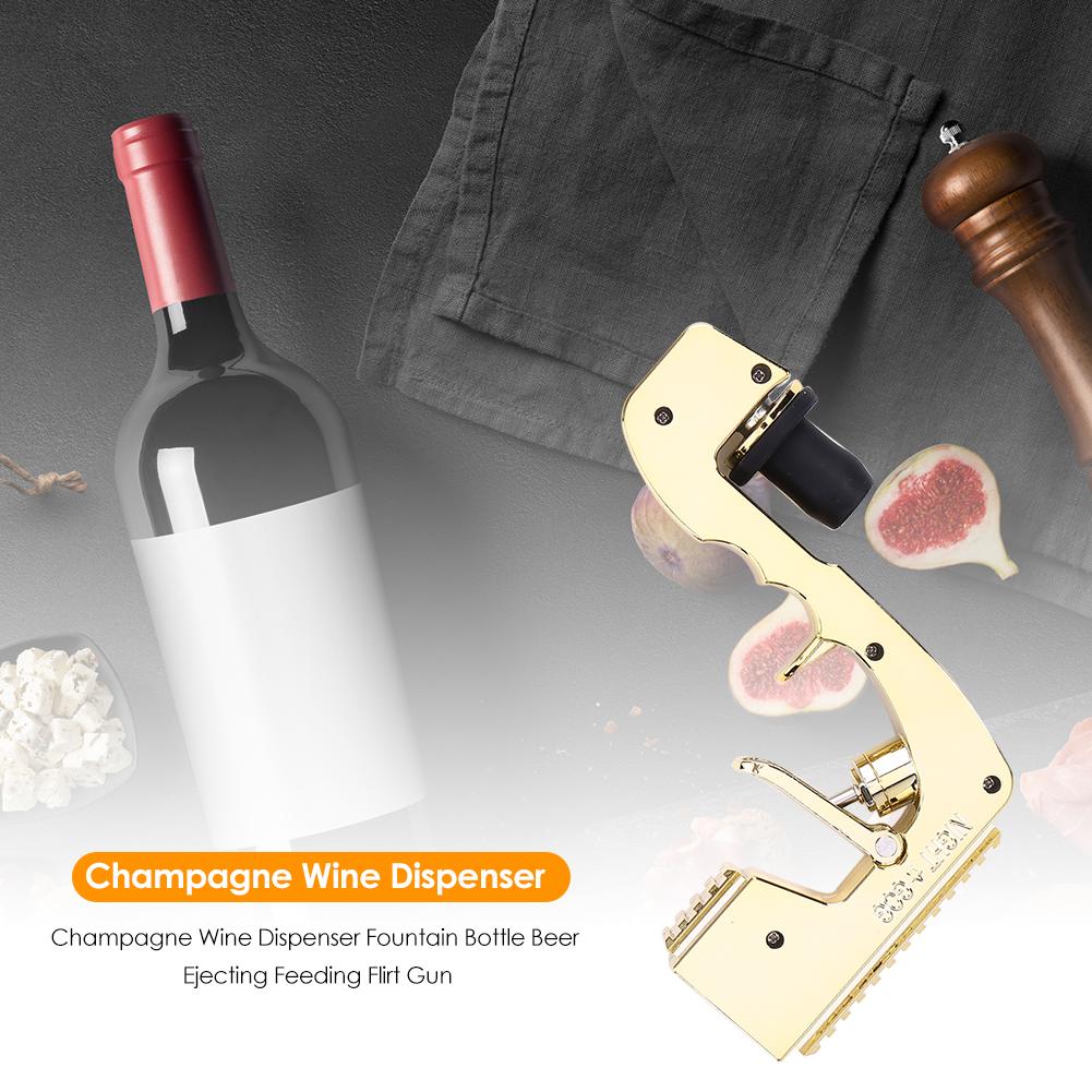 Alloy Metal Wine Dispenser Shooting Pourer Distributor Champagne Wine Dispenser Fountain Bottle Beer Ejector