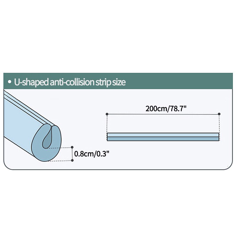 2 Meters Table Desk Edge Guard Strip Extra Thick Furniture Corner Protect Home Anti-collision Strip with Free Double-sided Tape