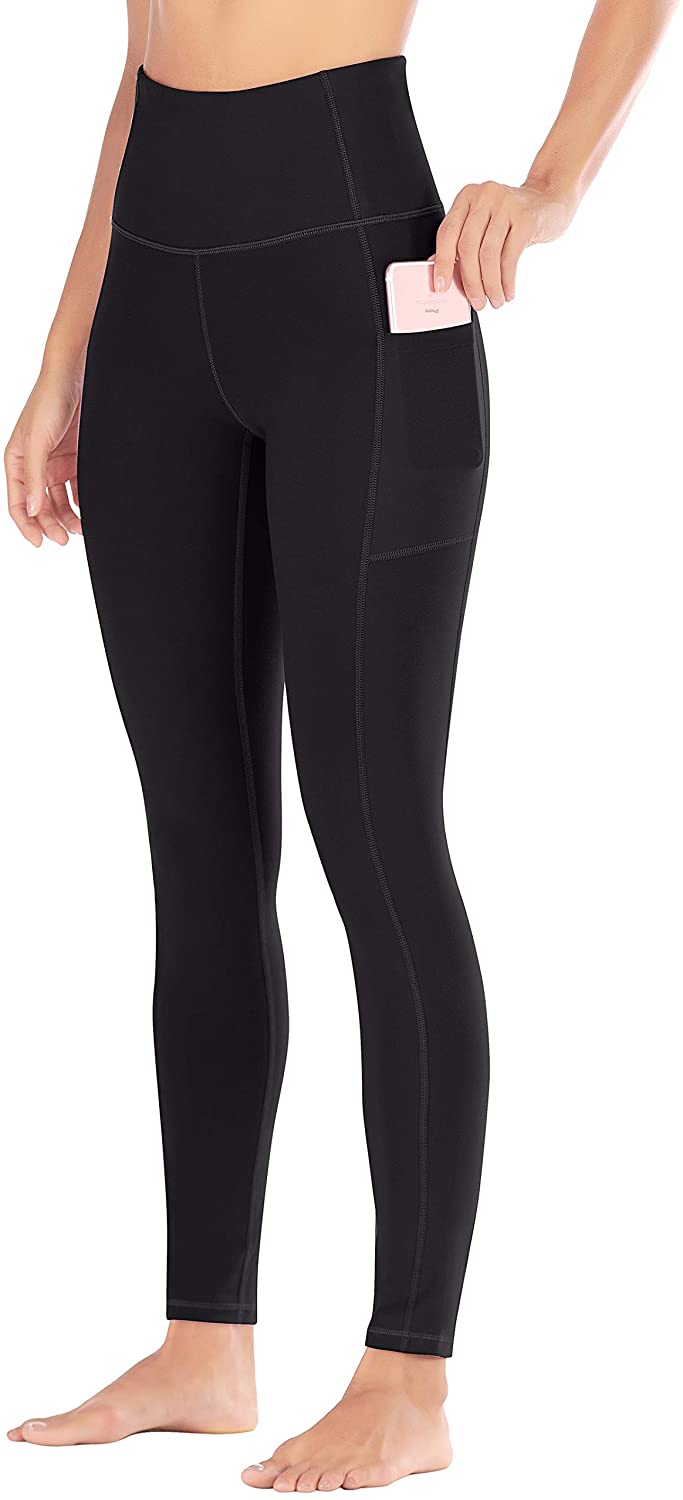 Leggings mit Handytasche Sporthose Damen High Waist Sport Leggings Yogahose Damen Blickdicht Laufhose