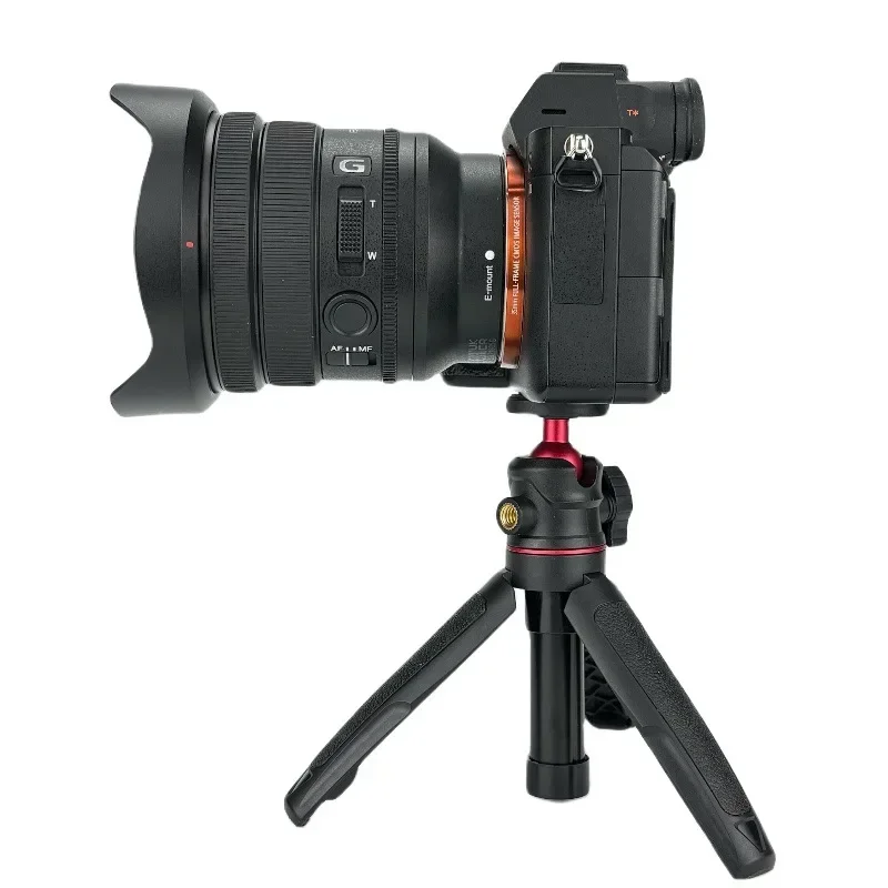 Mini Extendable Desktop Tripod Handle Grip Stand With Flexible Ballhead 1/4 Inch Screw Extend Mount for Phone Selfie Vlog Camera