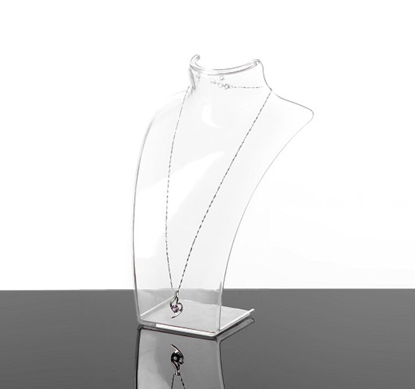 Maniquíes abstractos de mujer de 3 piezas maniquíes joyería femenina COLLAR COLGANTE espectáculo decorar estante de exhibición de la joyería transparente