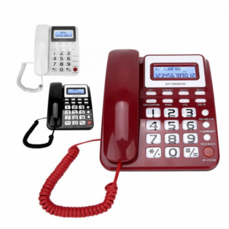 Telephone, caller ID, home office, battery-free white Telephone, caller ID, home office, battery-free white Wired Telephone with