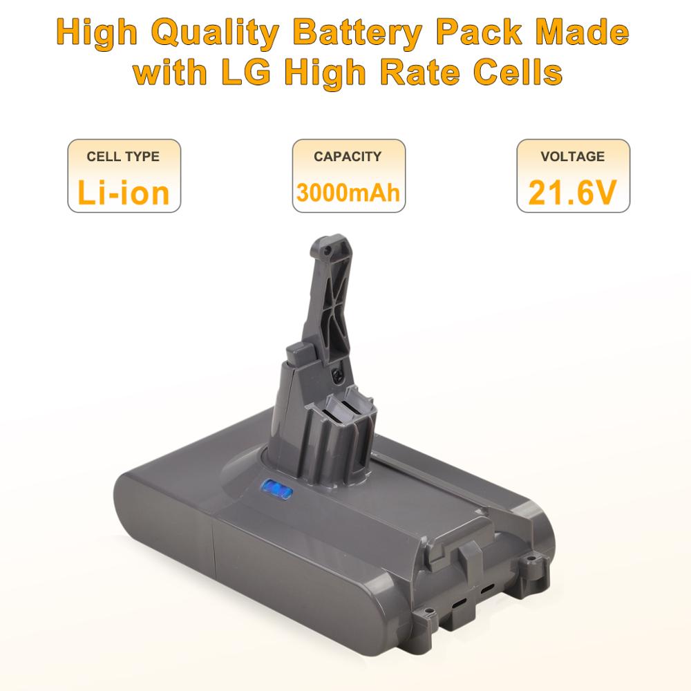 Rechargeable Battery L70 for Dyson V8 Battery Absolute V8 Animal Li-ion SV10 Vacuum Cleaner
