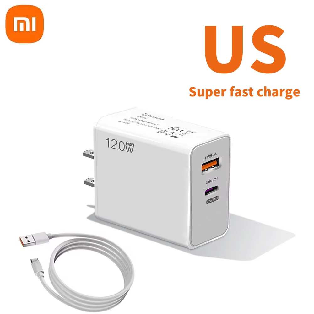 Xiaomi 120W Original Charger Turbo Fast charge EU US UK Wall Hyper Adapter Usb 6A Type C Cable For Xiaomi 13 12 11 Ultra Redmi: BR