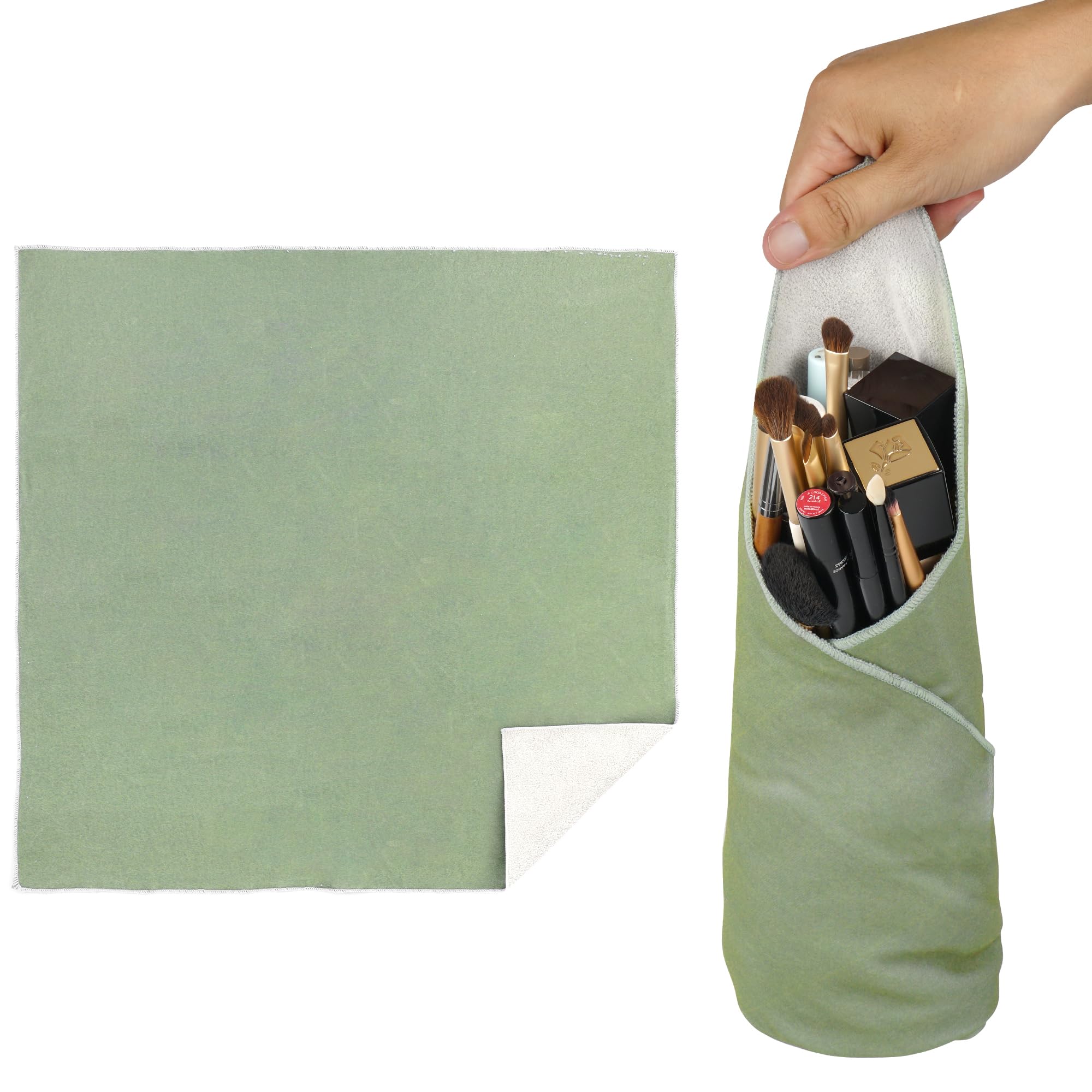 35CM Camera Bag Magic Self-Adhesive Cloth Camera Cover Protective Wrap Cloth Lens Protective Storage Bag Portable Cosmetic Bag: light yellow